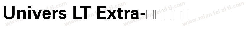 Univers LT Extra字体转换